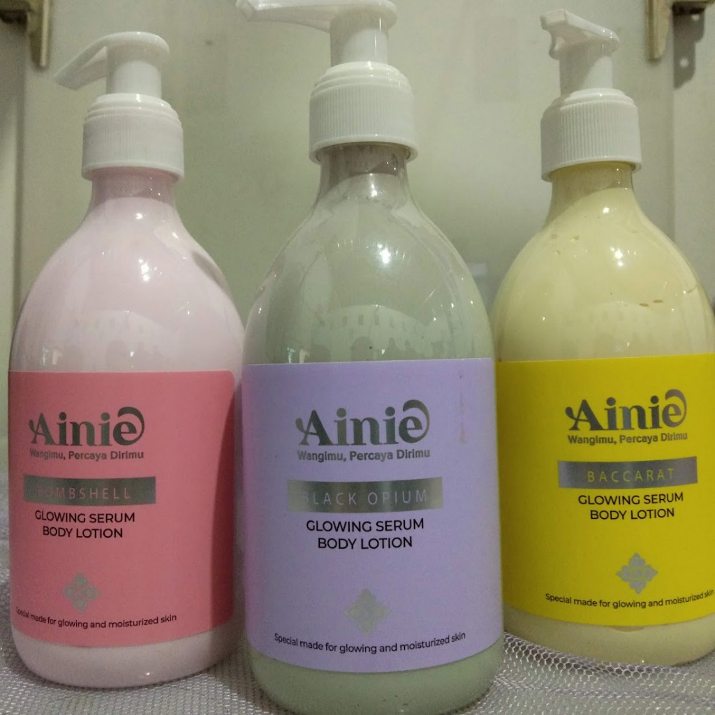 Body Losion Murah Ainie 300ml/Ainie Glowing Serum Body Lotion 300ml/Ainie Brightening Hand & Body Lo