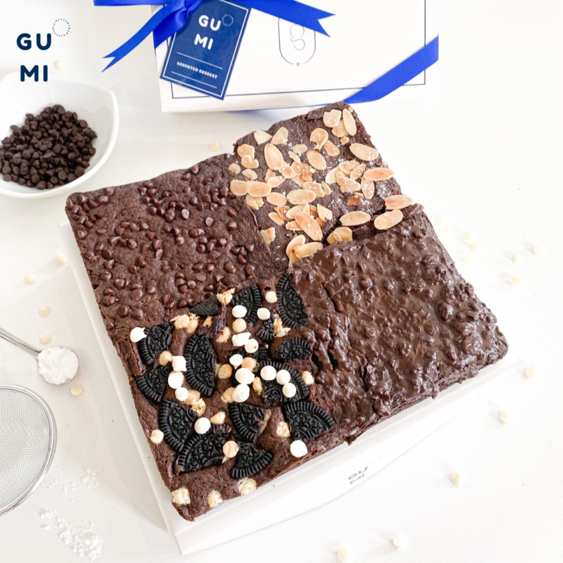 

Gumi Fudgy Brownies - Mix Flavors - Brownies Panggang - Brownies Dark Chocolate