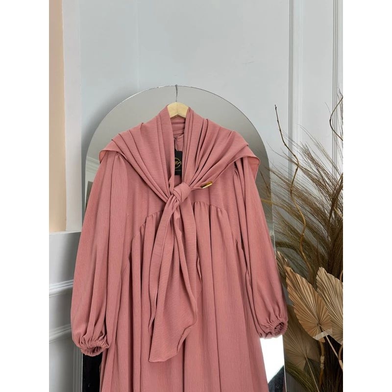 GAMIS CRINKLE SET HIJAB KEKINIAN VIRAL TERBARU-Guava