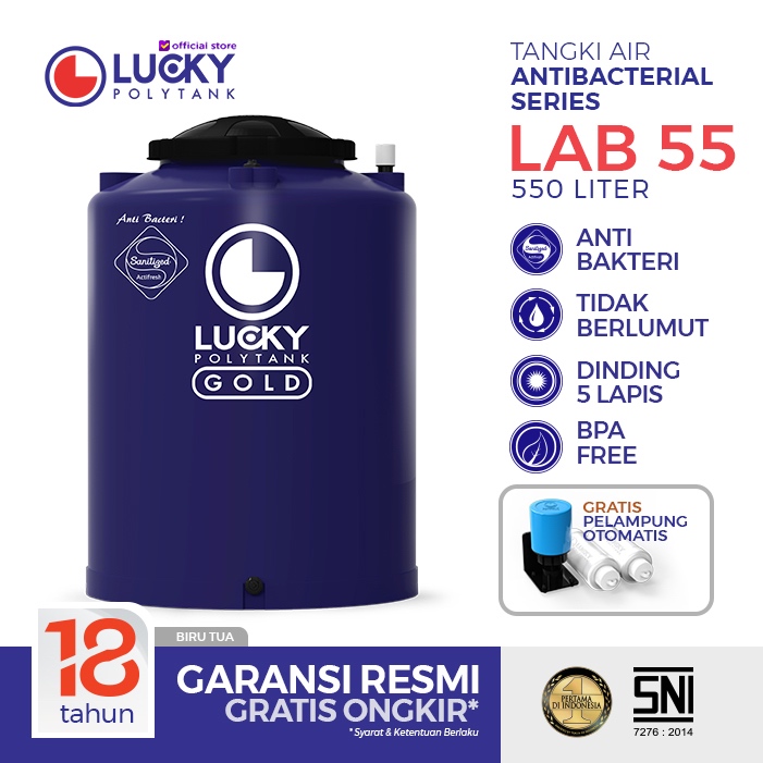 Tangki / Toren Air Anti Bakteri Lucky 550 liter (LAB 55)