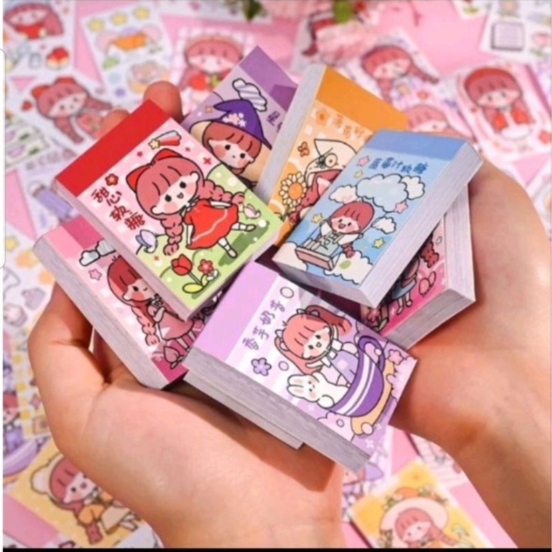 

stiker buku momo kecil / stiker note washi karakter manga