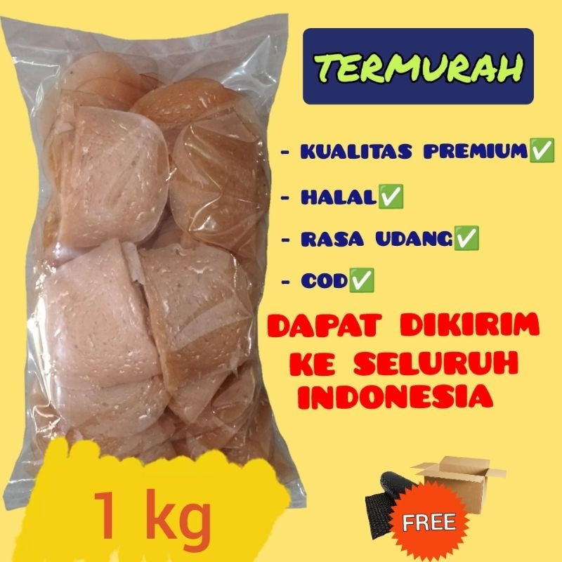 

Kerupuk udang besar mentah 1 kg/500 gr/250 gr, cocok sebagai pendamping makan maupun camilan saat berkumpul bersama keluarga dan teman.