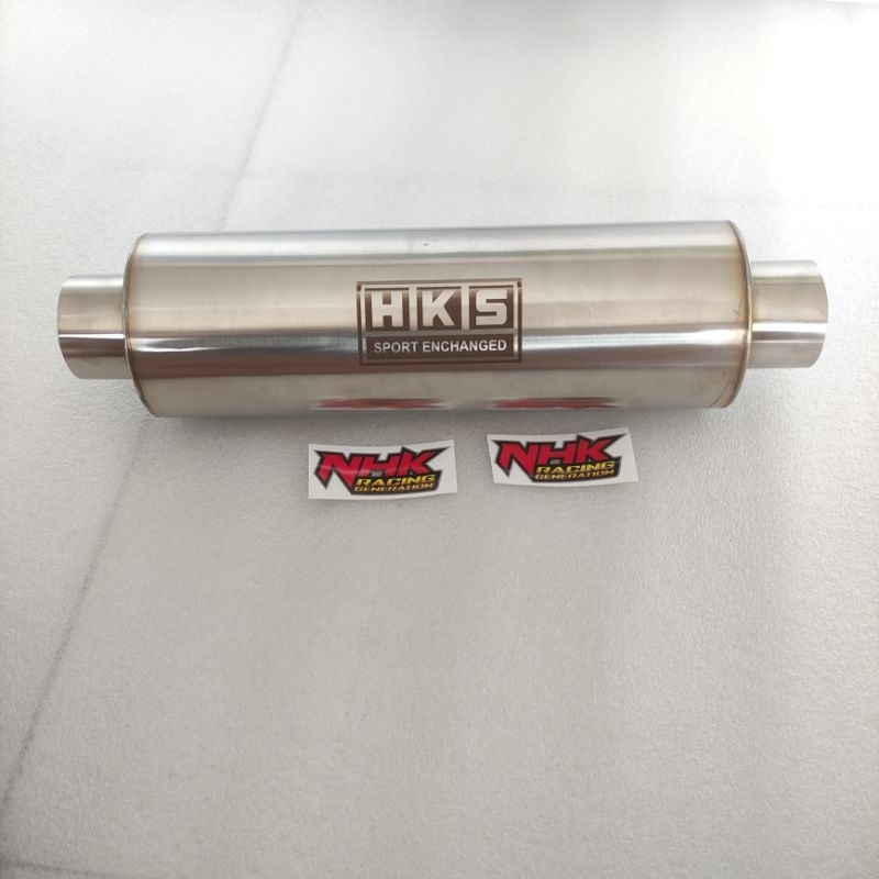 RESONATOR KNALPOT MOBIL HKS RESONATOR MOBIL RACING MATIC RESONATOR MANUAL MATIC GENDANGAN GEMBUNG