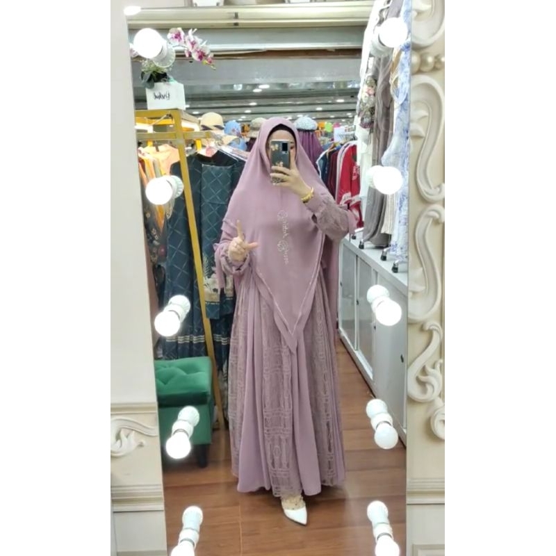 BISA COD || ALISHA MUSLIM FASHION GAMIS TERBARU DRESS BROCADE GAMIS PESTAKIMBERLY SERIES BY SYAFEERA