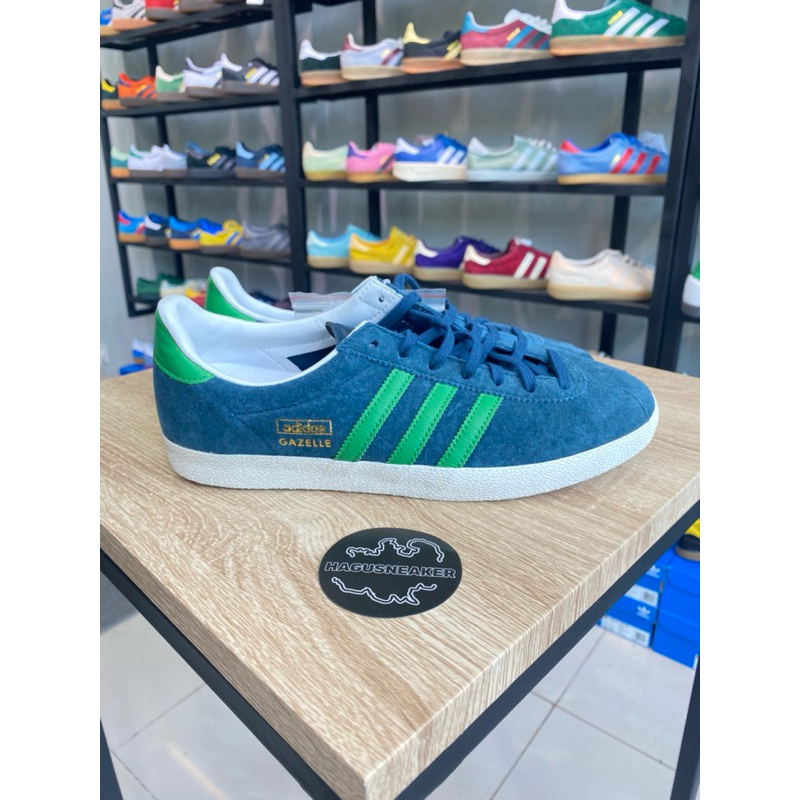ADIDAS GAZELLE OG [ NAVY/GREEN] HAGUSNEAKER 100% ORIGINAL