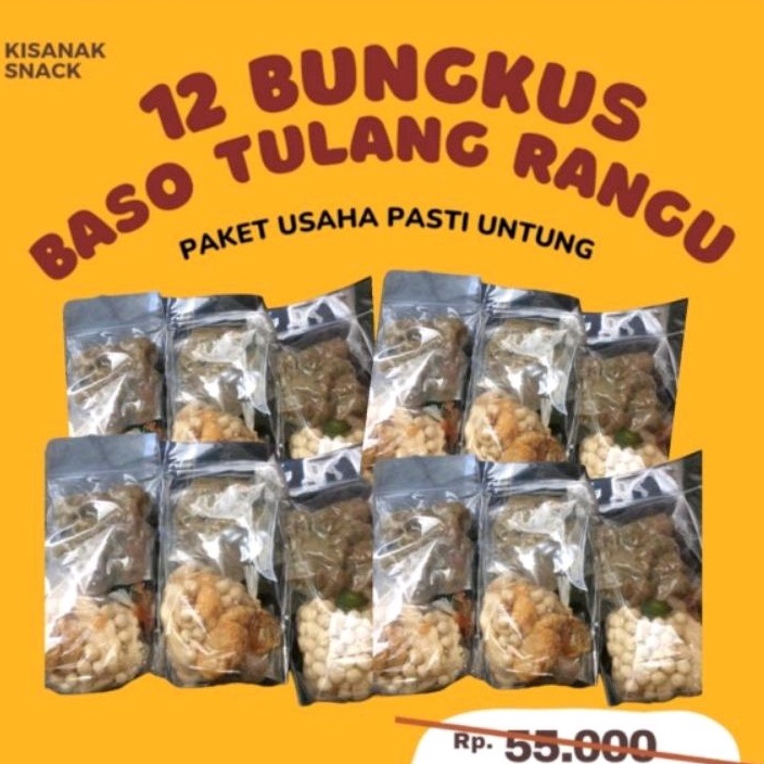 

XRM354 FLASH SALE PAKET 12 BUNGKUS BASO ACI TULANG RANGU