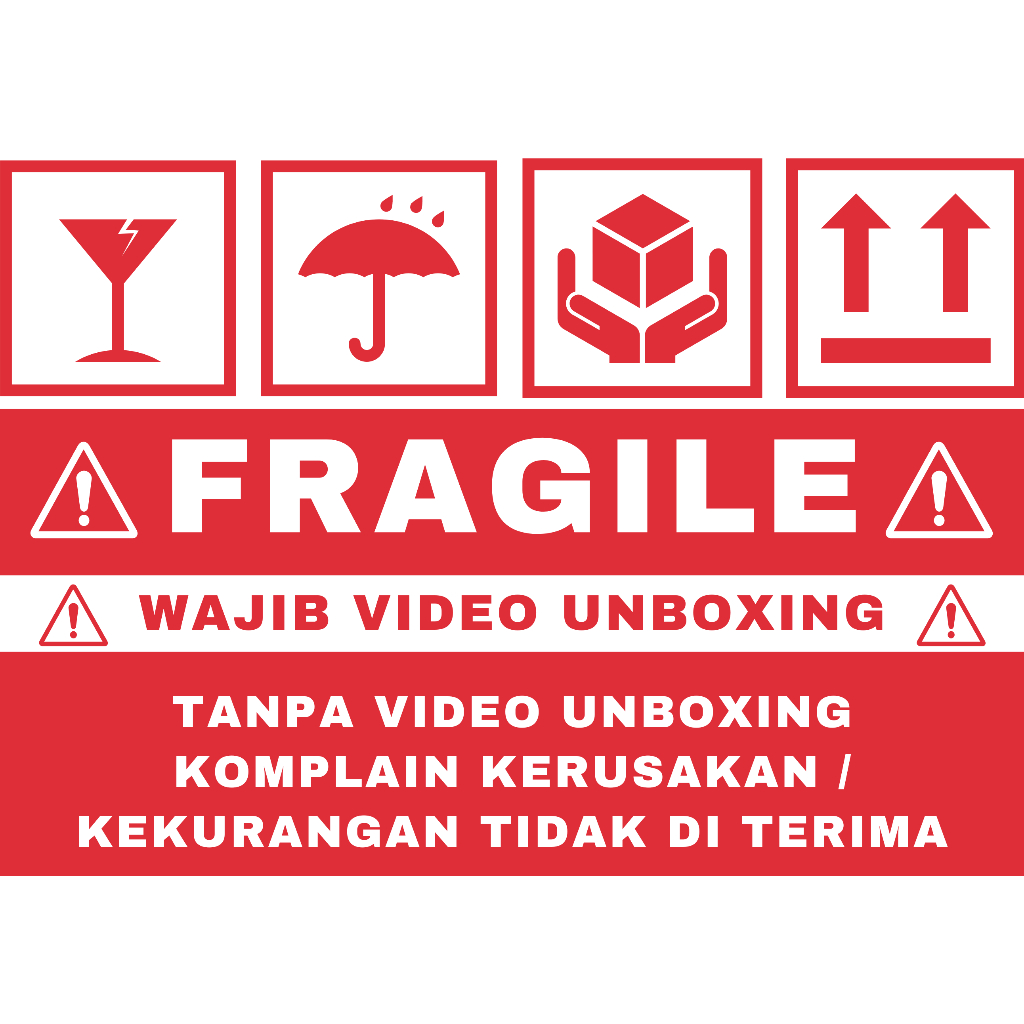 

Sticker Fragile Jangan Di Banting Ukuran 7X5 Cm