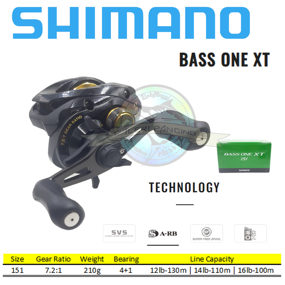Reel BC Baitcasting Shimano Bass One XT 151 - Handle Kiri