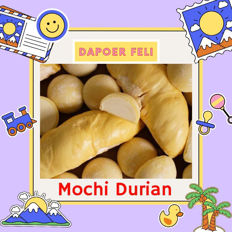 Mochi Jepang isi pasta durian