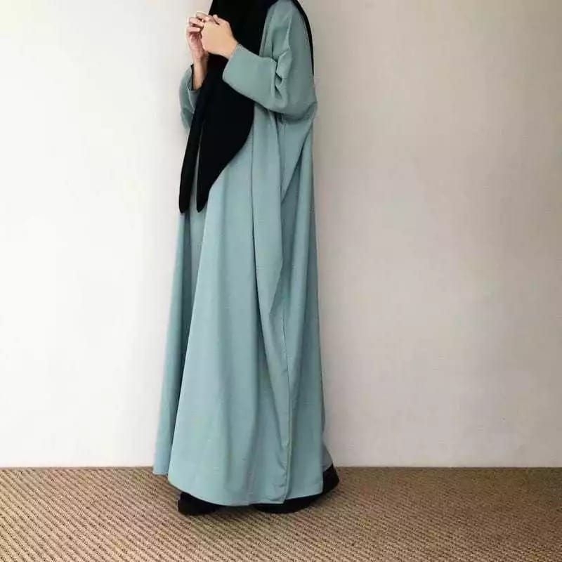 busana muslim wanita/abaya hitam polos/abaya terlaris wanita