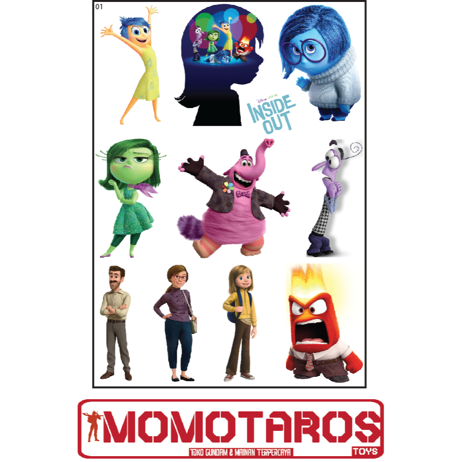 

Sticker murah antiair transparan Inside Out 1 pc