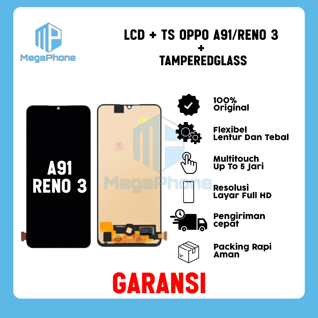 LCD + TG OPPO A91/ RENO 3 ORI FULLSET GARANSI