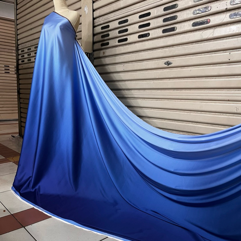(COD) Gradasi Silk Original | Silk Premium | Polos Ombre | Bahan Gamis | Bahan Bridesmaid Dress