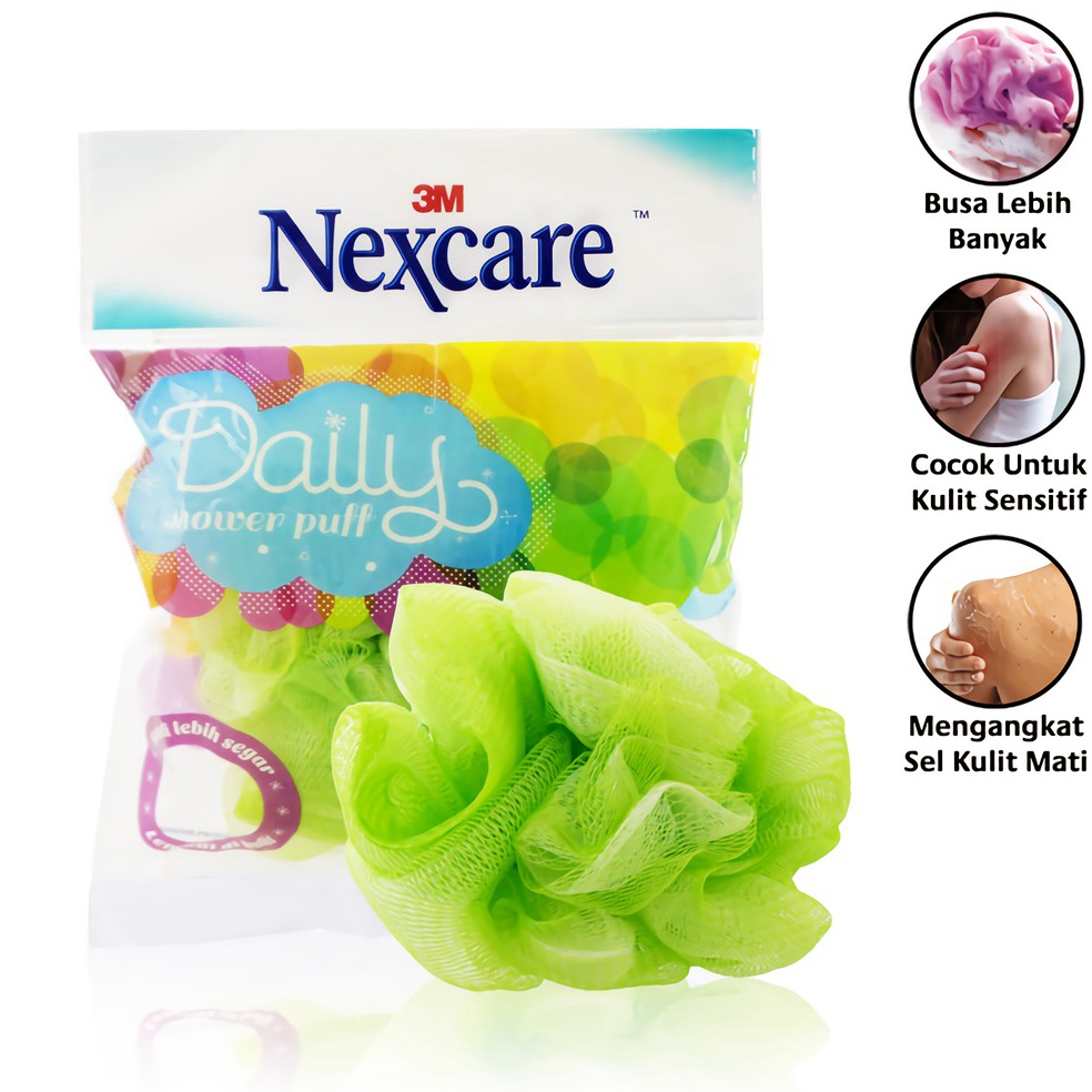 Terbagus 3M Nexcare Daily Shower Puff  Spons Mandi