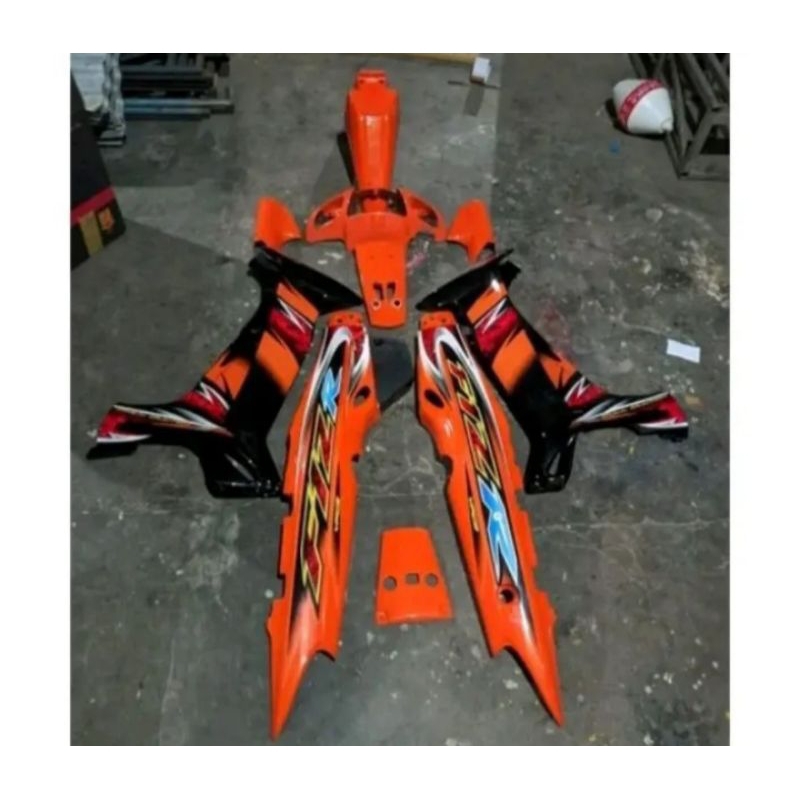 Body full set fis r cover body full set halus fis r/ vega lama orange hitam Motorcycle