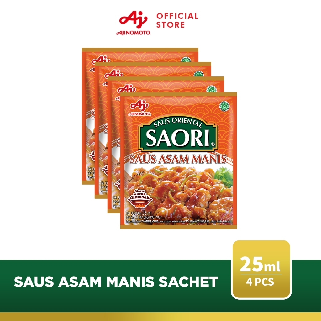 

SAORI® Saus Asam Manis Oriental Sachet 25 ml (4 pcs)