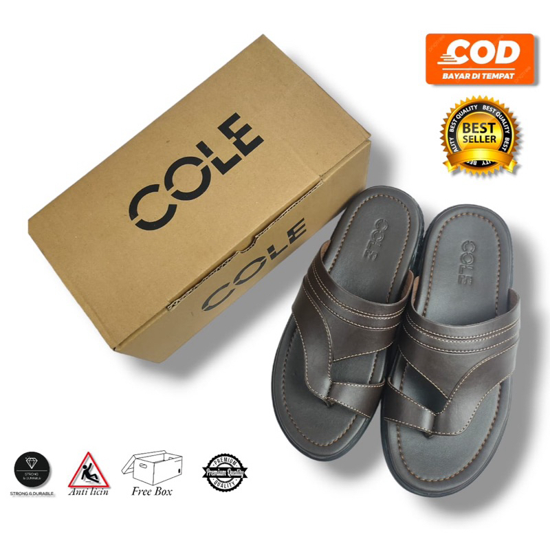 Sandal Kulit Pria Cole Terlaris Sandal Selop Pria Kulit Sandal Polo Pria