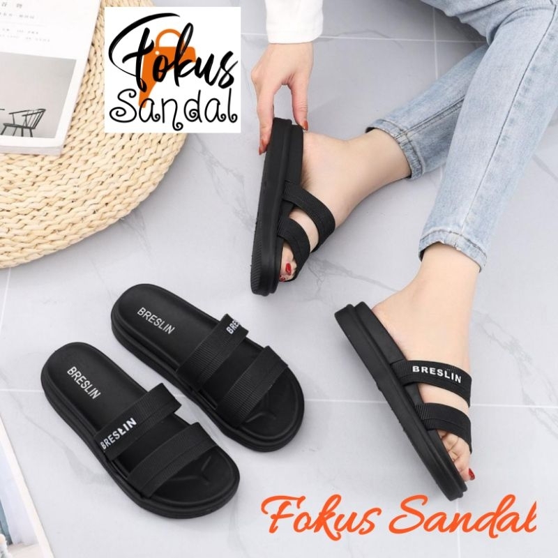 Sandal Ban 2 Wanita Karet Jelly  Balance Terlaris 840