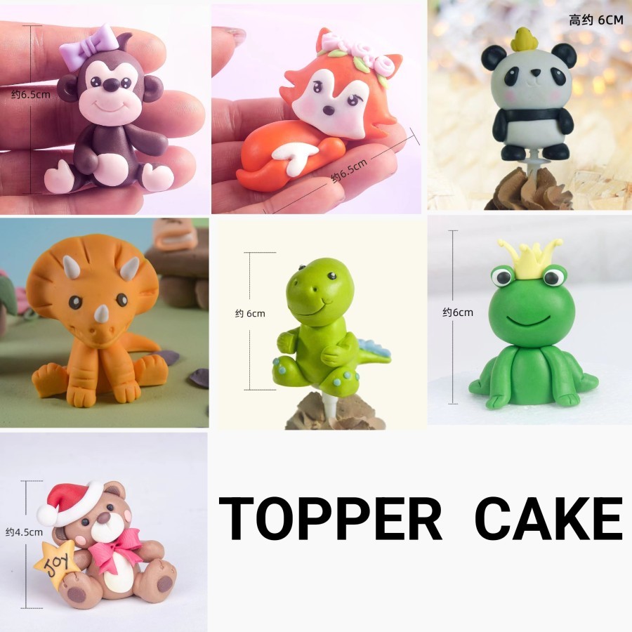 

Miniatur Figure Dekorasi Kue Miniature Animal Topper Cake