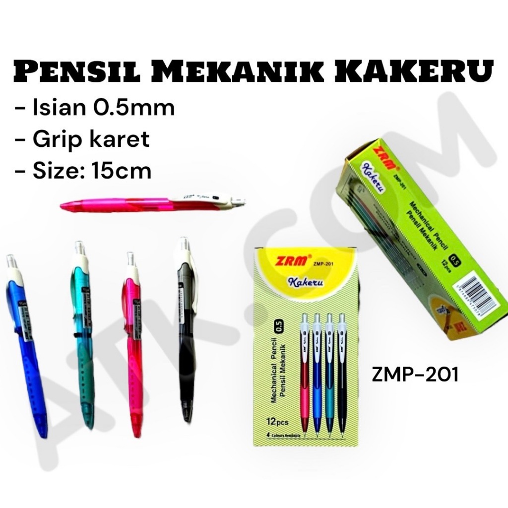 

Pensil Mekanik ZMP-201 (0.5mm) / Pencil Mechanical / Pensil Cetek Kakeru (PCS)