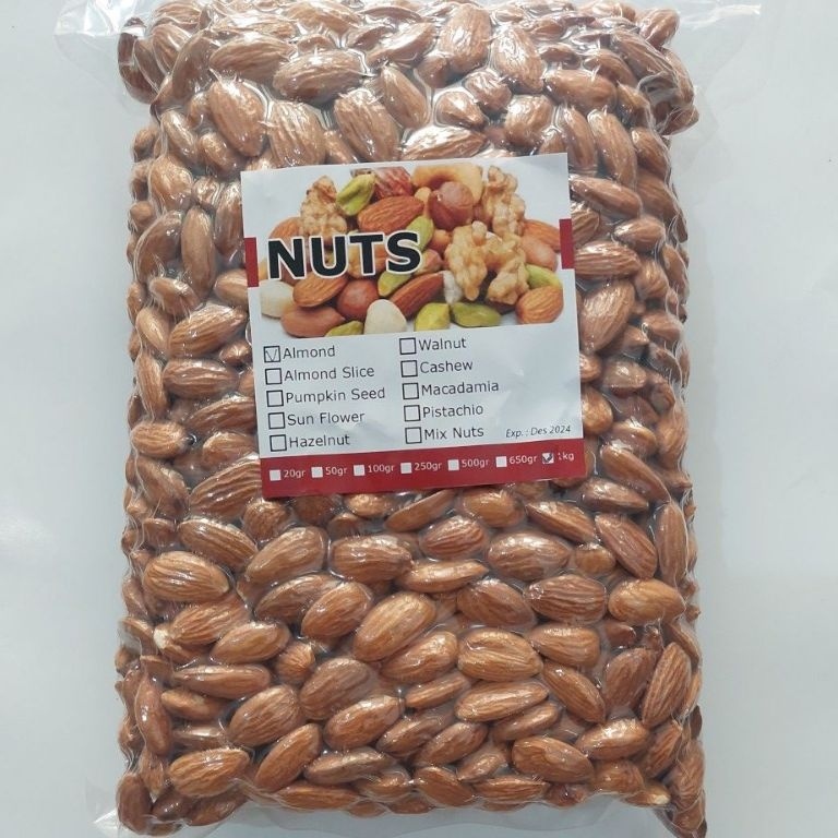 

WNM584 Cuci gudang raw almond kacang almond mentah 1kg