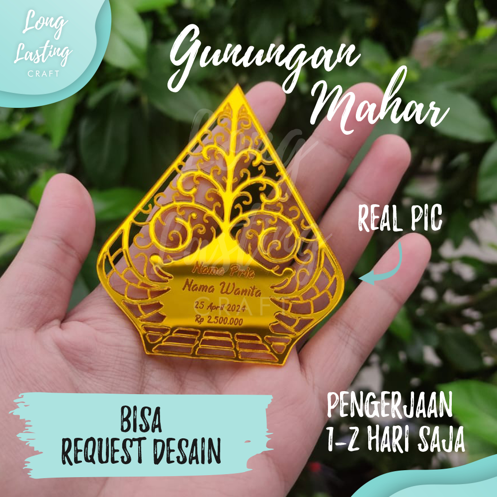 Gunungan Wayang Mahar Ukiran Kayu Gunungan Hiasan Mahar Nikah Jawa