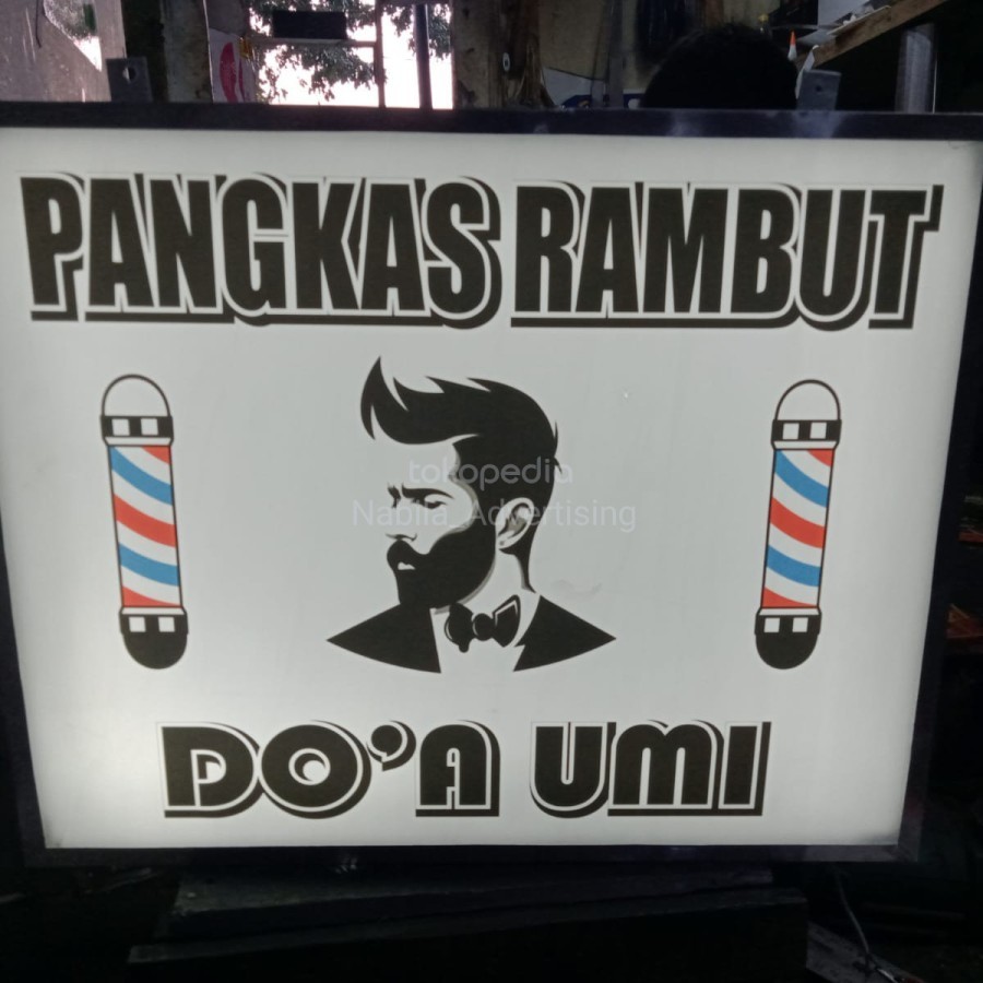 Neon Box Plang nama toko Ukuran 50x50cm termurah