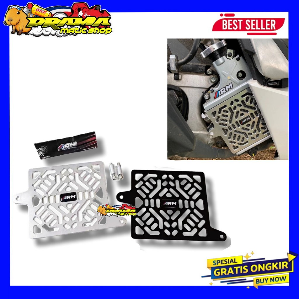 Cover radiator arm arumi vario/pcx160 cyber full cnc / cover tutup radiator arumi pcx 160