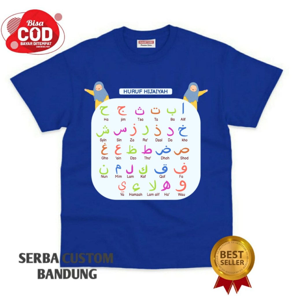 KAOS ATASAN ANAK HURUF HIJAIYAH