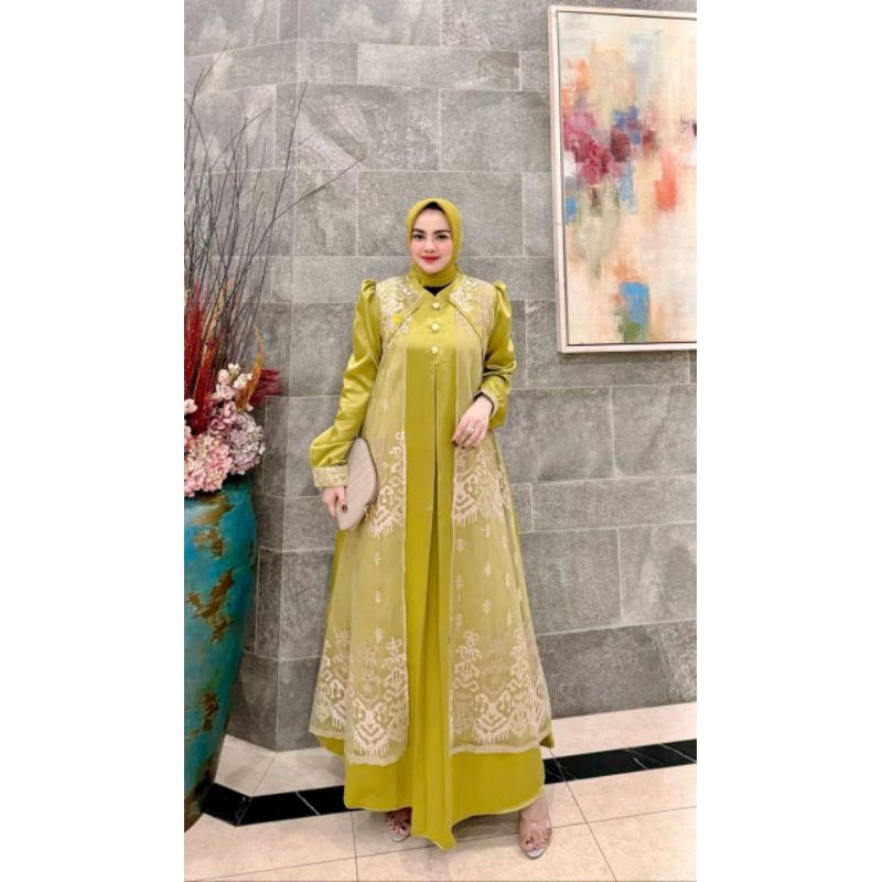 Fitria dress set hijab segiempat