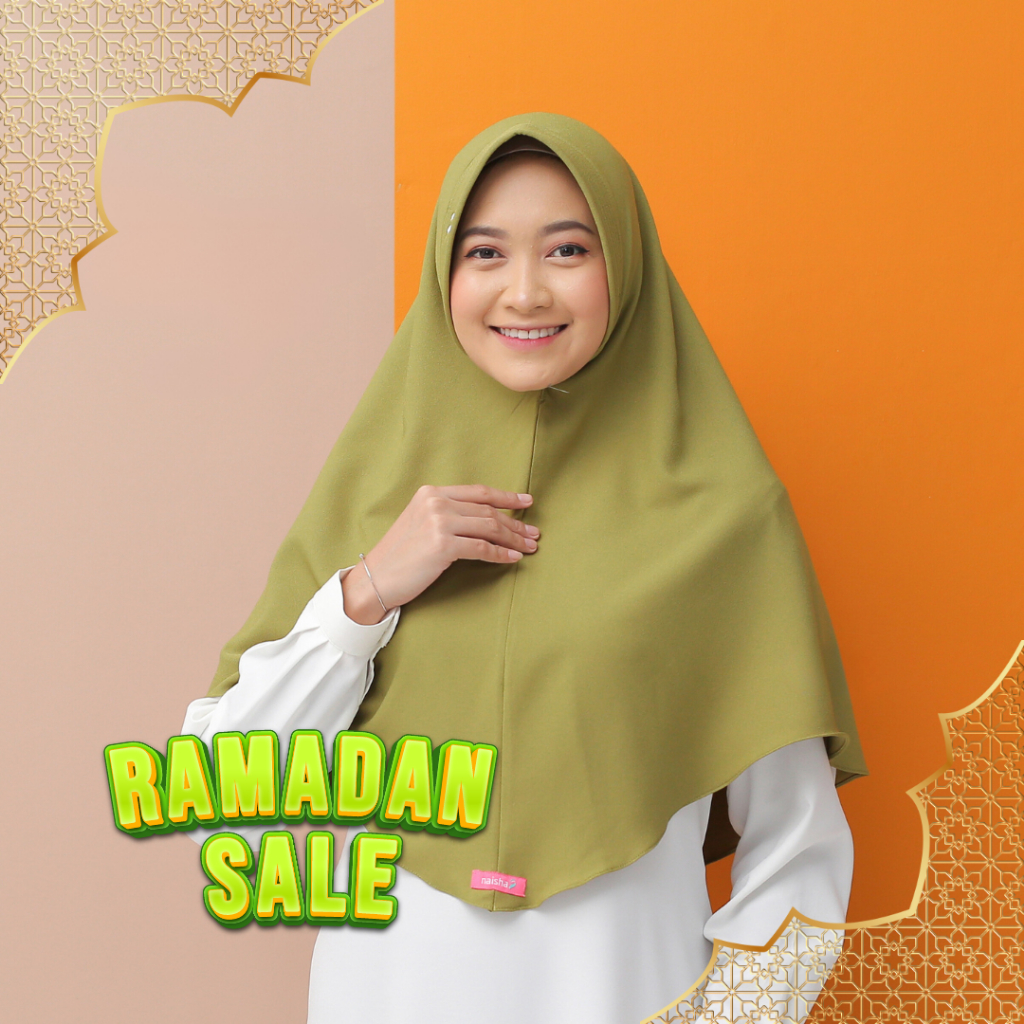 Naisha Official Dinah Bergo Pad Jilbab Instan Muslimah Syari-1