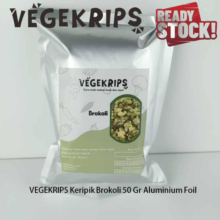 

VEGEKRIPS Keripik Brokoli 50 Gr Aluminium Foil
