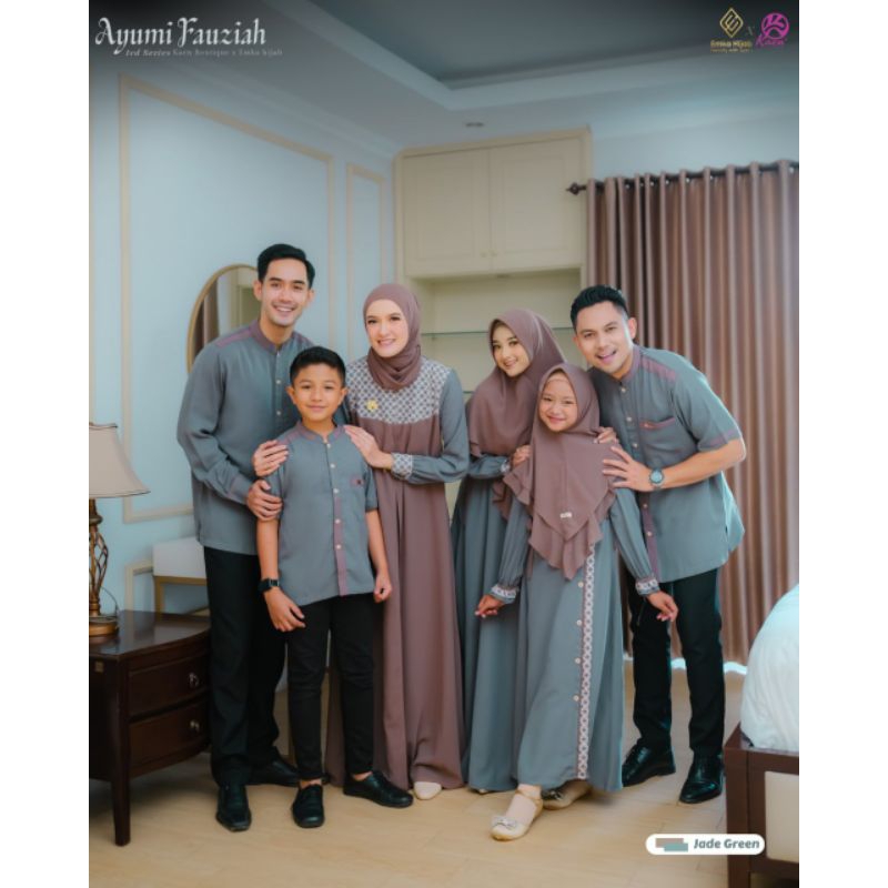 Sarimbit Ayumi Fauziah by Emka hijab warna Jade green