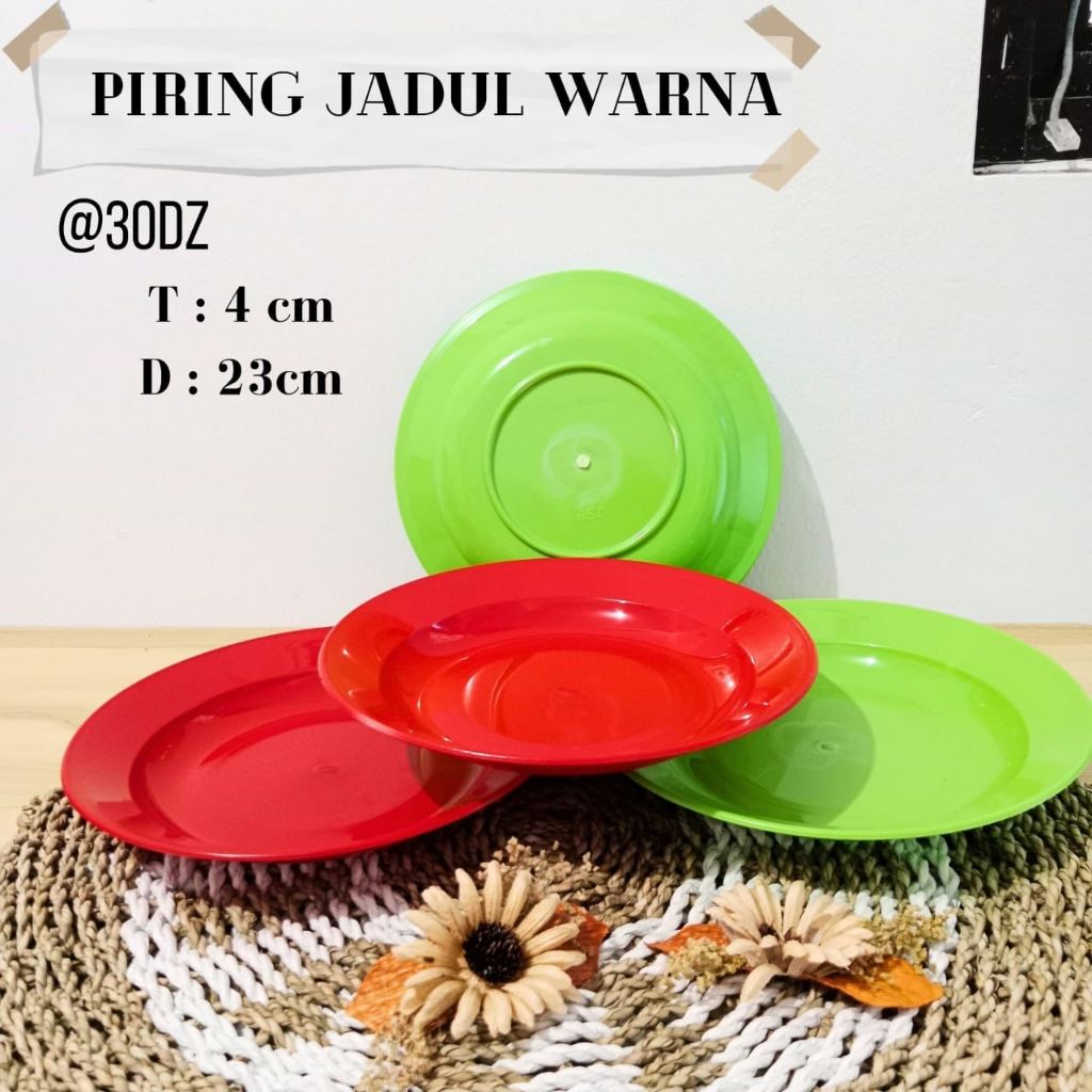 ✨HPS✨ Piring Jadul Warna & Hitam / Piring Plastik / Piring Makan