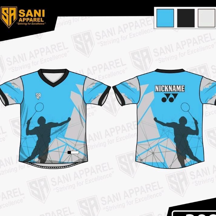 Jersey Badminton Custom Nama