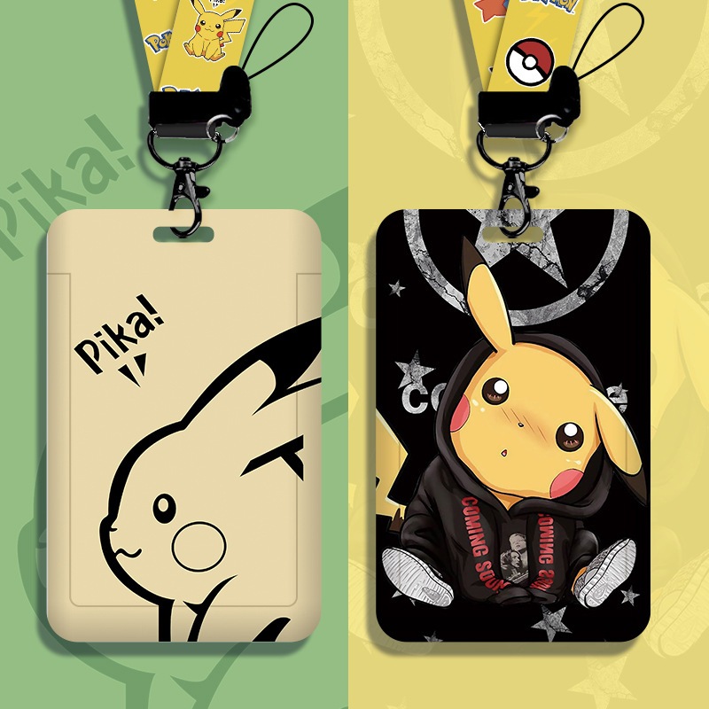 

Name Tag Lanyard ID Card Holder Gantungan Pokemon Pikachu | Gantungan Kartu Name Tag/ ID Card Holder PREMIUM