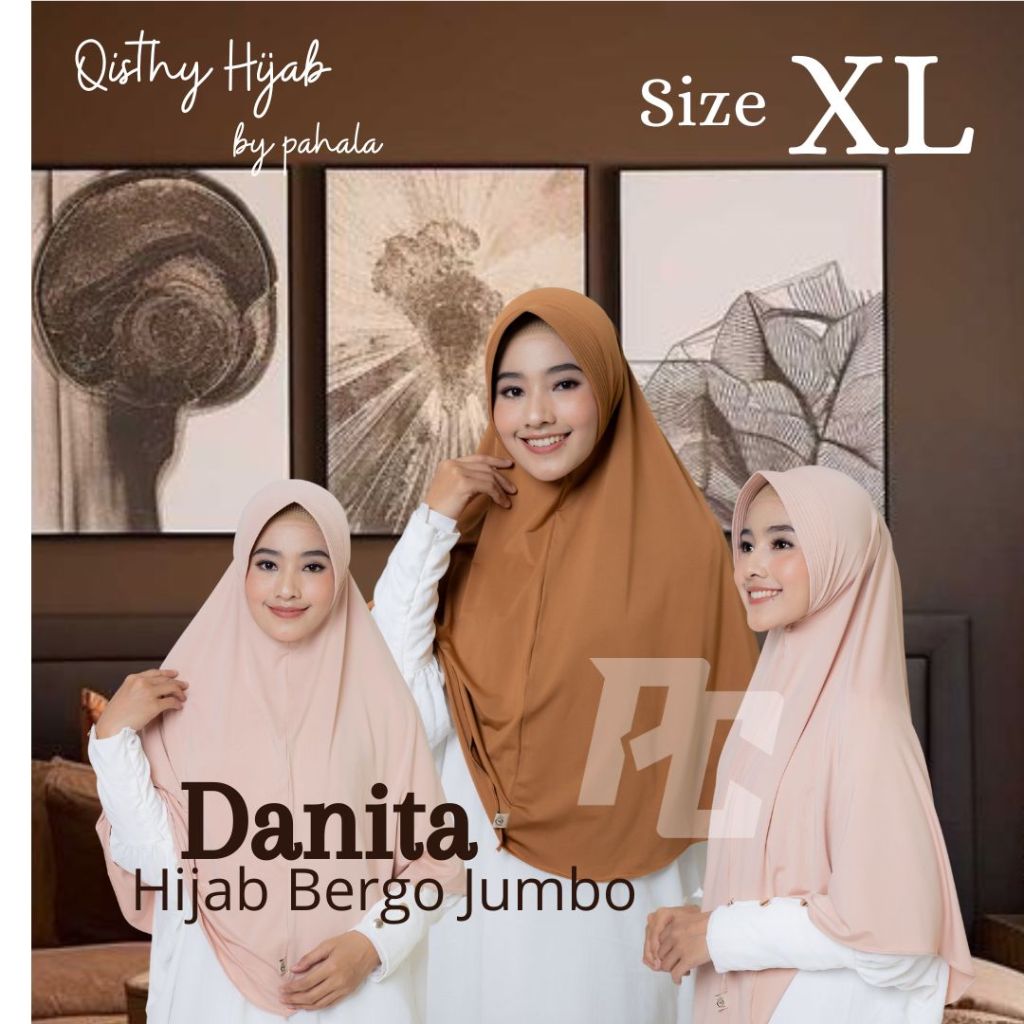 Jilbab Instan Jersey Danita | Jilbab Instan Jersey Jumbo | Jilbab Instan Menutup Dada Sport | Hijab