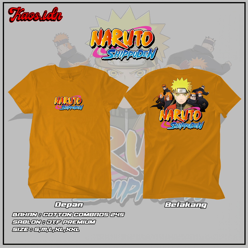 [Bisa COD] NARUTO SHIPPUDEN Original Merchandise | Kaos Katun 24s Asli | Baju Kaos NARUTO SHIPPUDEN 