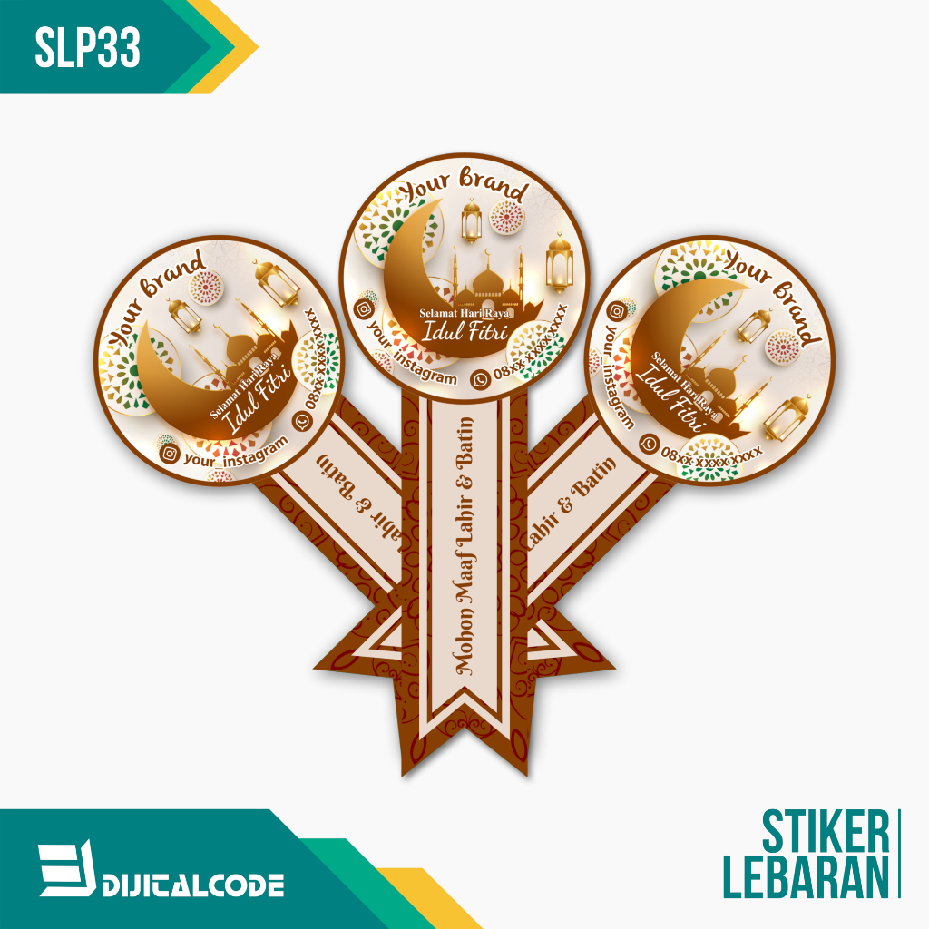 

SLP33 Stiker Label Parcel Toples Kue Lebaran Idul Fitri Bentuk Pita