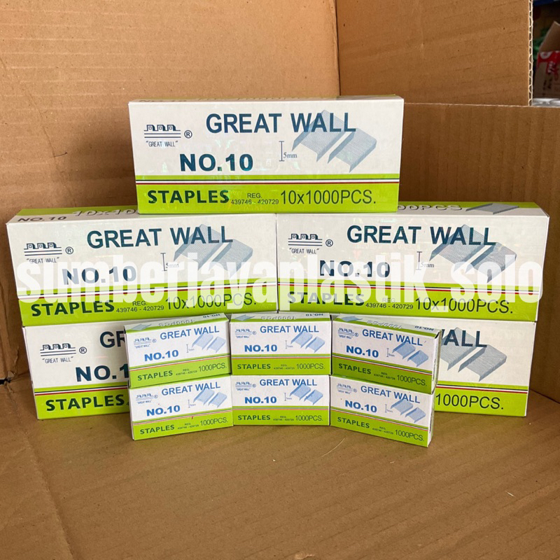 

GREAT WALL ISI STAPLES Greatwall GW No 10 isi stapler isi jeglokan