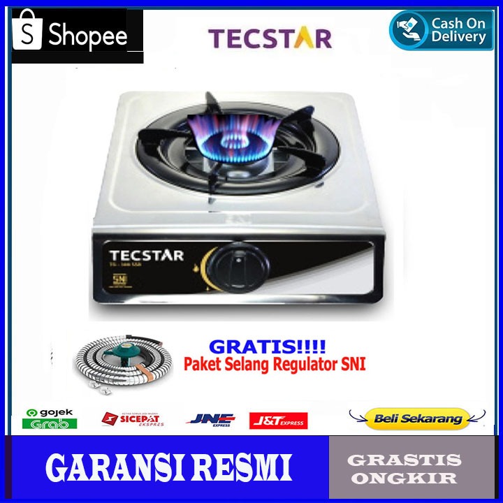 Kompor Gas 1 TungkuKompor Gas 1 Tungku Kompor Gas Tecstar Teflon Stainless Kompor Gas 1 Tungku Kompo