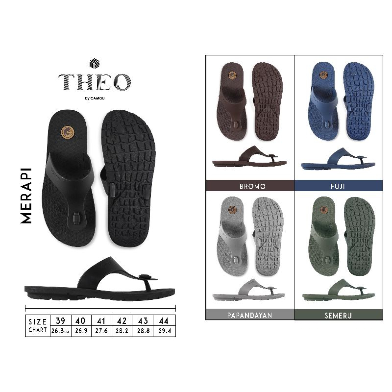 [ Camou ] Sandal Pria Theo Camou , Sendal Pria Theo Camou