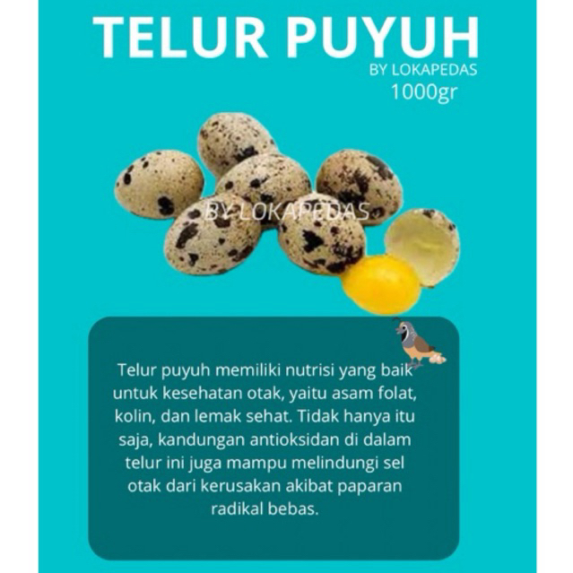Telur Puyuh Fresh 1KG Bandung Kota Gosend Instant