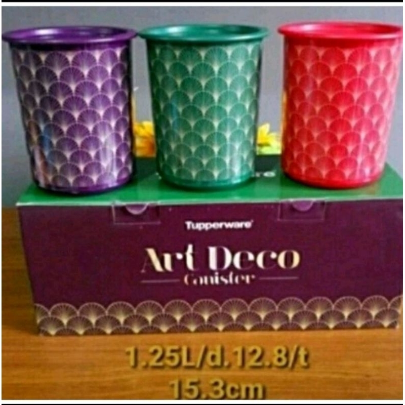 Toples Shabby chic canister & Art Deco & Trio canister new toska