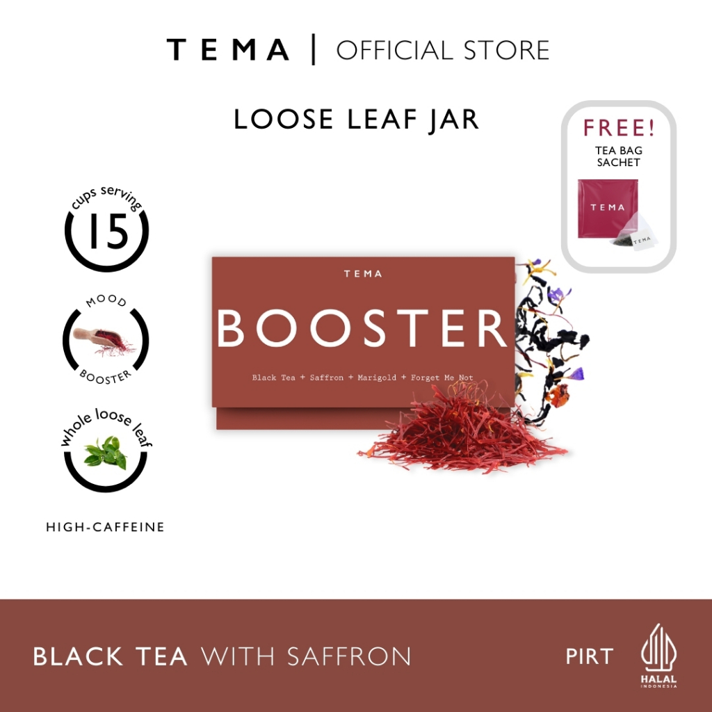 

Booster - Black Saffron - TEMA Tea Jar - 15 Servings