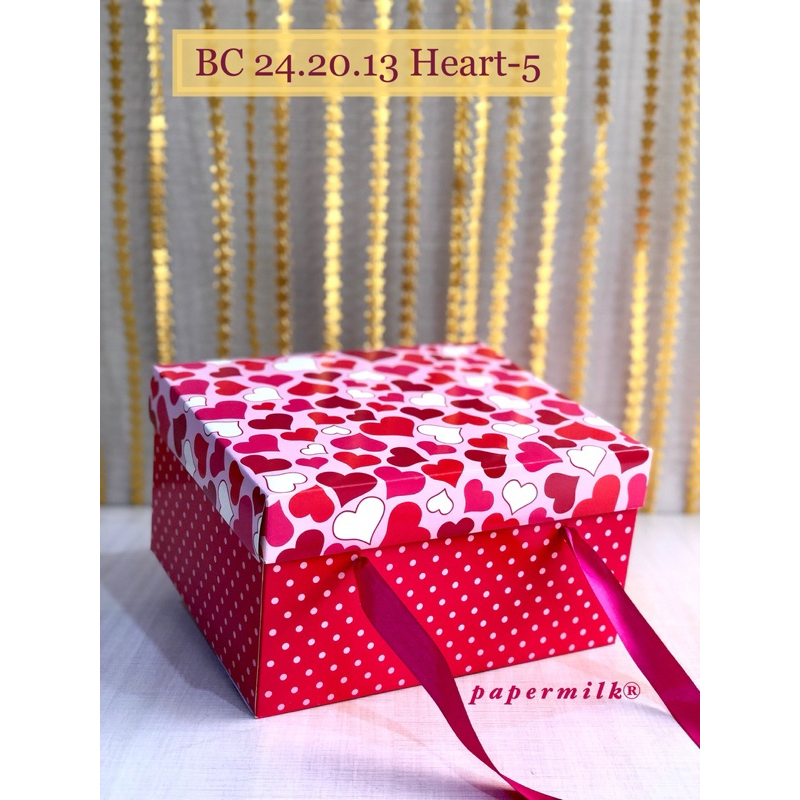 

Papermilk, Packaging Kotak Lipat Kado, Hadiah, Gift Instant Box BC 24.20.13 Heart 5