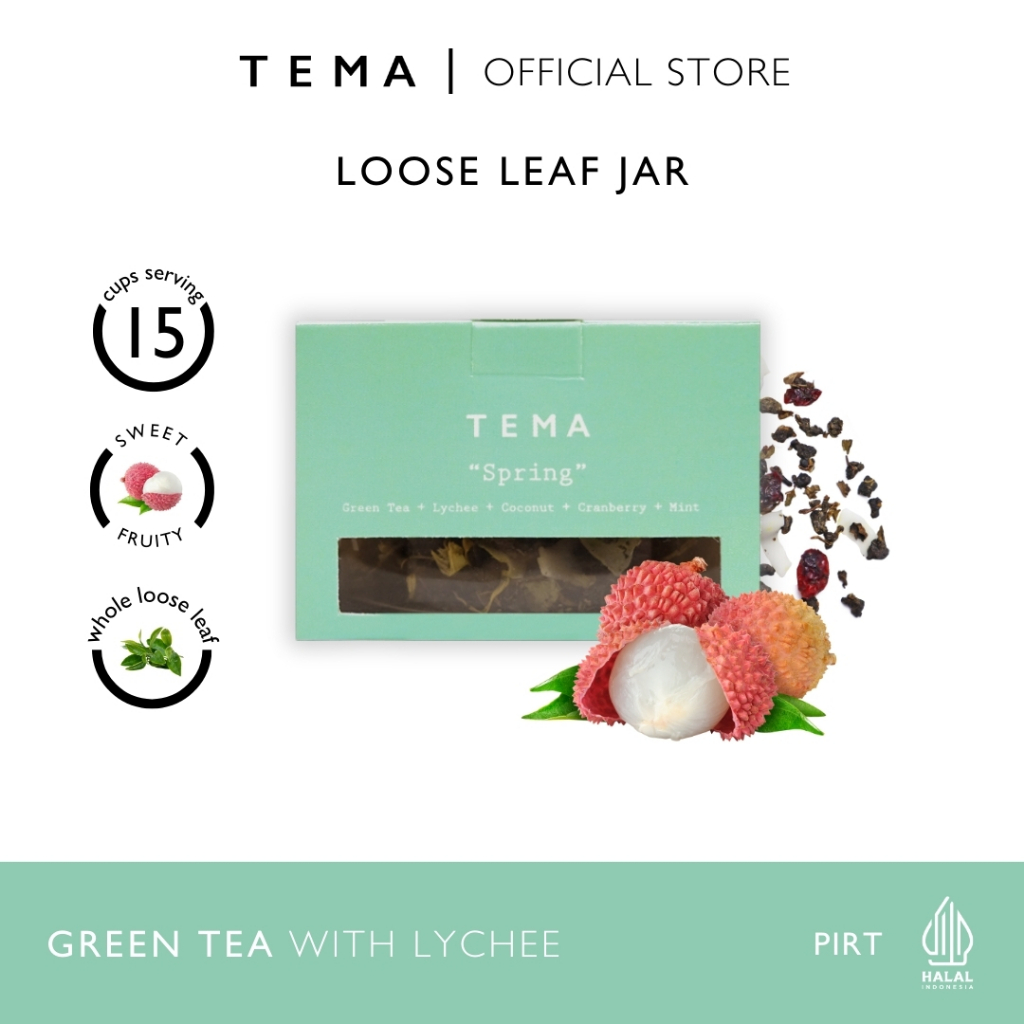 

Spring - Lychee Green Tea - TEMA Tea Jar - 15 Servings