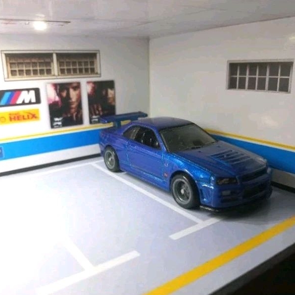 Hotwheels Nissan Skyline GT-R R34 Retro - Loose OPEN RIVET