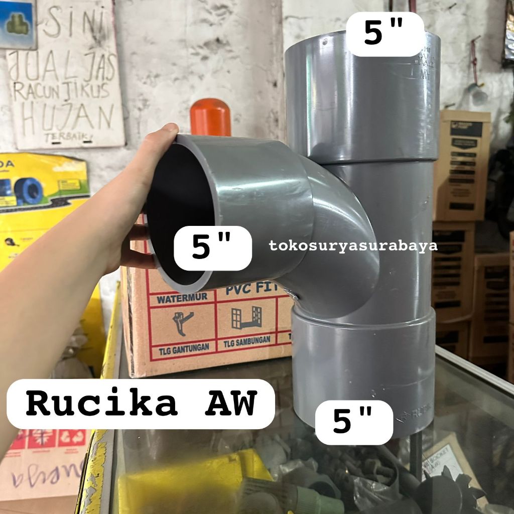 TY 5" AW 90 DERAJAT RUCIKA /// TEE Y 5" AW 90 DERAJAT (TEBAL) TY 5" 90 derajat AW RUCIKA - TEE Y 90 