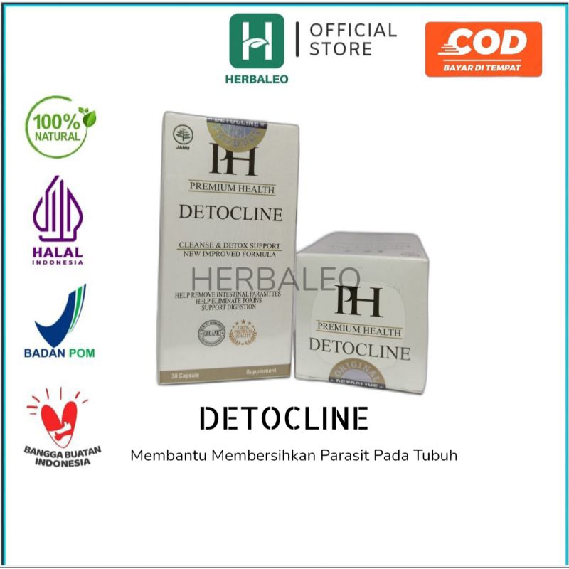 Detocline 100% Asli Original Herbal Obat Pembasmi Parasit Racun Dalam Tubuh Ampuh Bpom